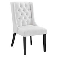 Baronet Button Tufted Fabric Dining Chair