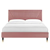 Modway Yasmine Yasmine Channel Velvet Queen Platform Bed