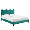 Modway Current Current Velvet Queen Platform Bed