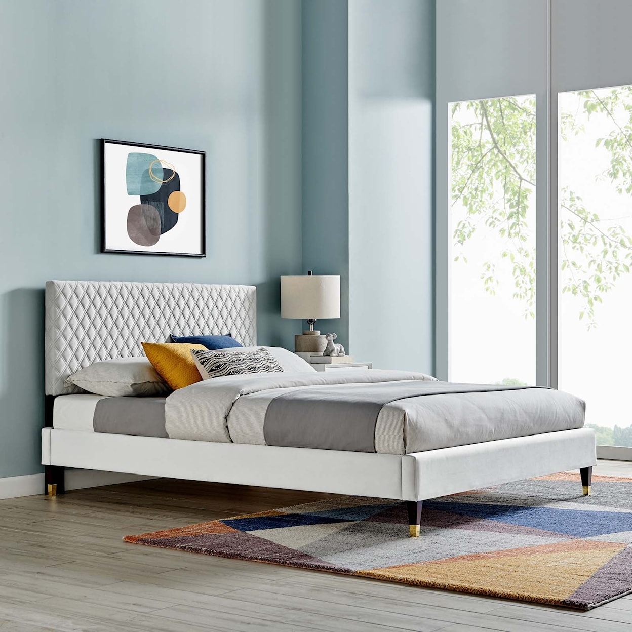 Modway Garcelle Garcelle Velvet Queen Platform Bed