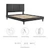 Modway Sofia Sofia Channel Velvet Full Platform Bed