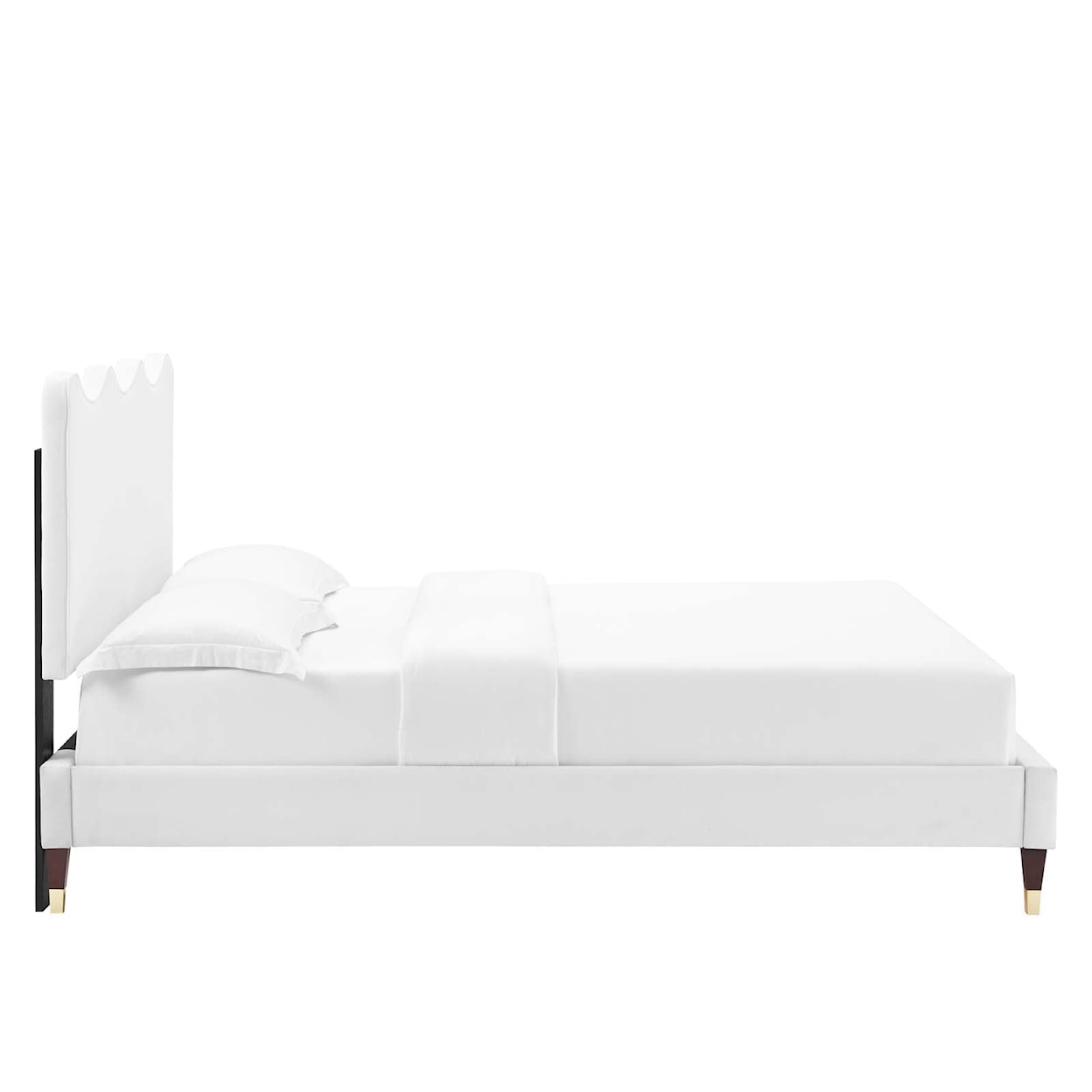 Modway Current Current Velvet Queen Platform Bed