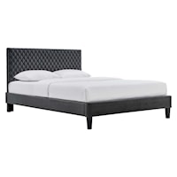 Garcelle Performance Velvet Queen Platform Bed