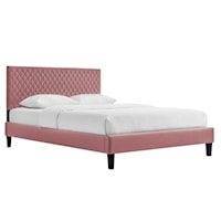 Garcelle Performance Velvet Queen Platform Bed