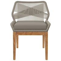 Contemporary Wellspring Outdoor Patio Dining Chair with Cushion