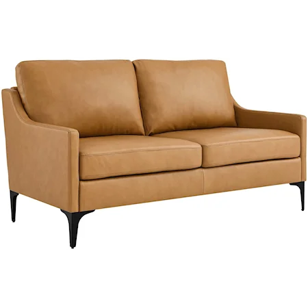 Corland Leather Loveseat