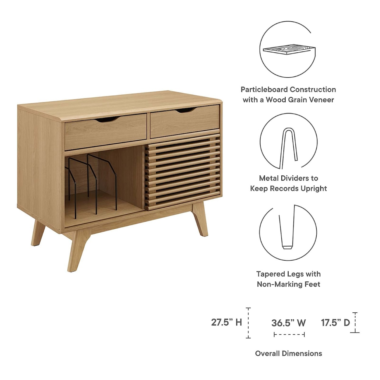 Modway Render Render Vinyl Record Display Stand