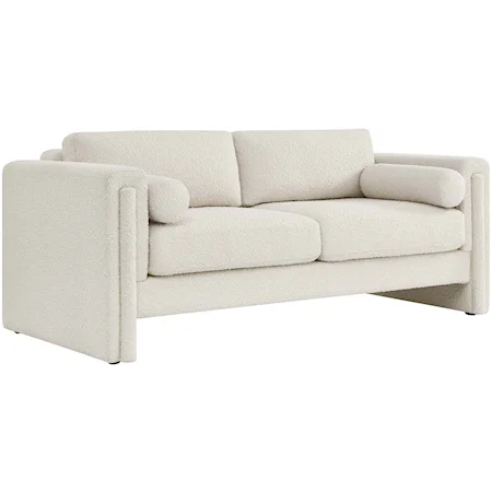 Visible Boucle Fabric Sofa