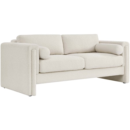 Visible Boucle Fabric Sofa