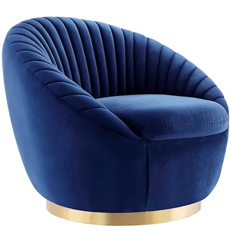 Whirr Velvet Swivel Chair