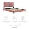 Modway Sofia Sofia Channel Velvet King Platform Bed