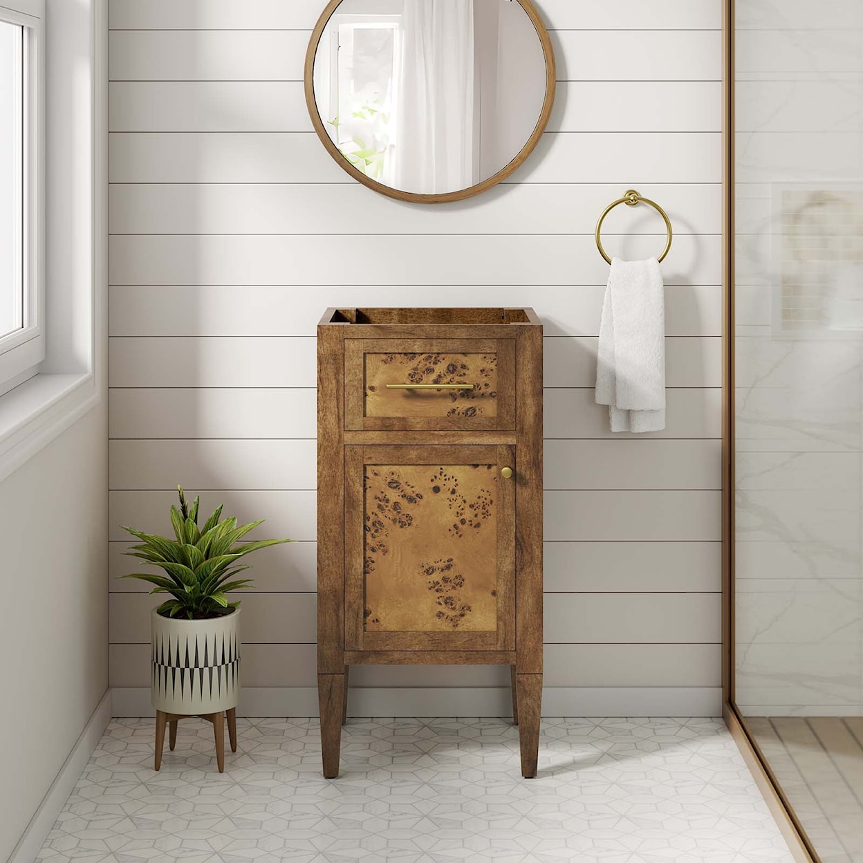 Modway Elysian Elysian 18" Wood Bathroom Vanity Cabinet