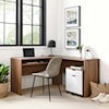 Modway Envision Wood Desk and File Cabinet Set