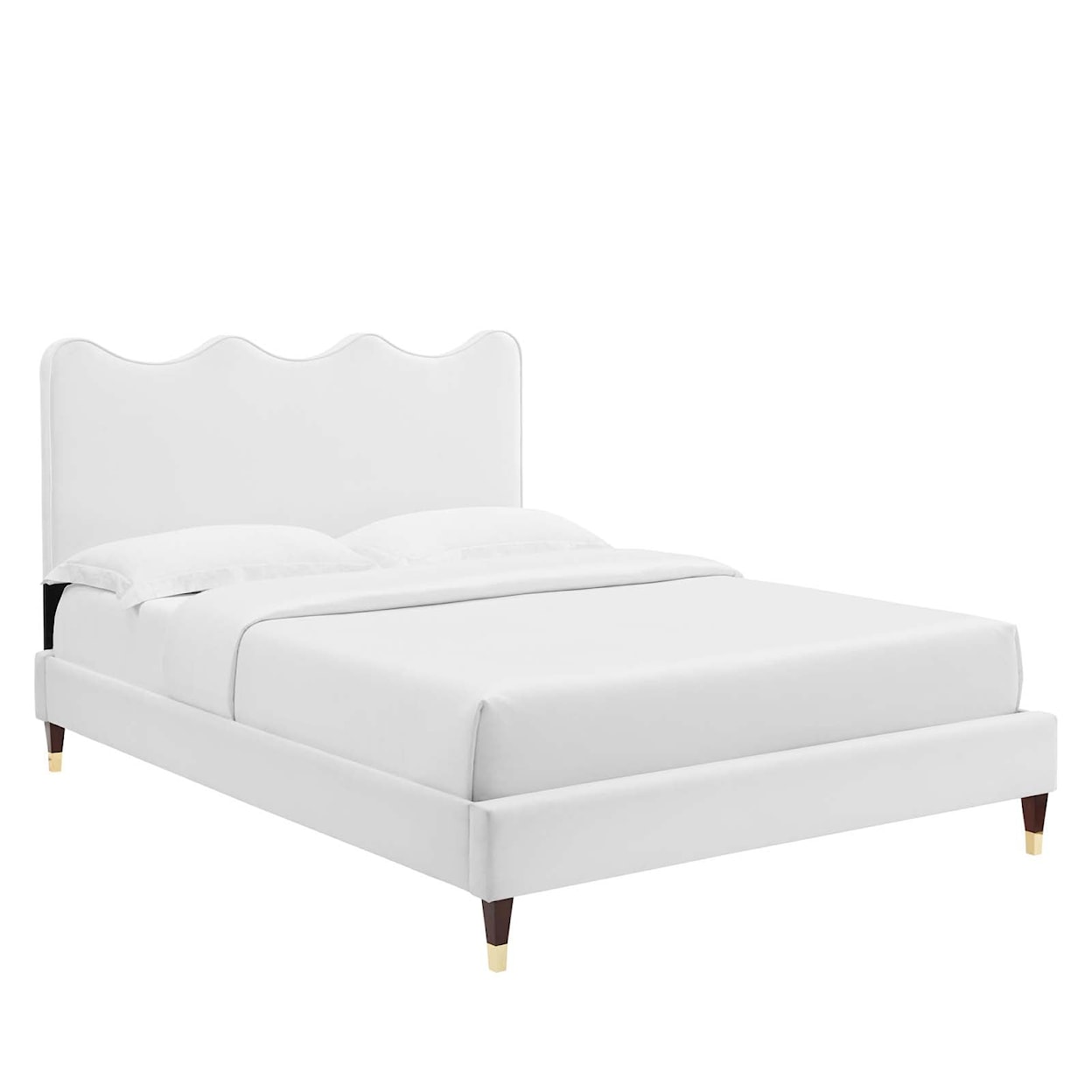 Modway Current Current Velvet Queen Platform Bed