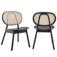 Malina Wood Dining Side Chair Set of 2