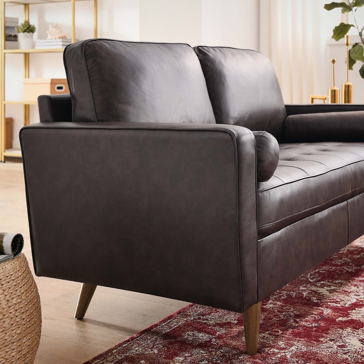 Modway Valour Valour Leather Loveseat