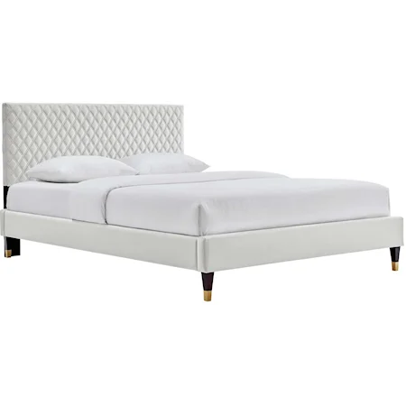 Garcelle Velvet Queen Platform Bed