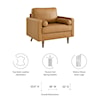 Modway Valour Valour Leather Armchair