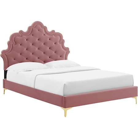 Sasha Velvet Twin Bed