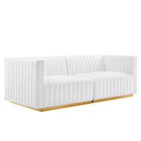 Conjure Channel Tufted Performance Velvet Loveseat