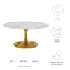 Modway Lippa Lippa 36" Round Terrazzo Coffee Table