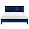 Modway Sofia Sofia Channel Velvet Queen Platform Bed