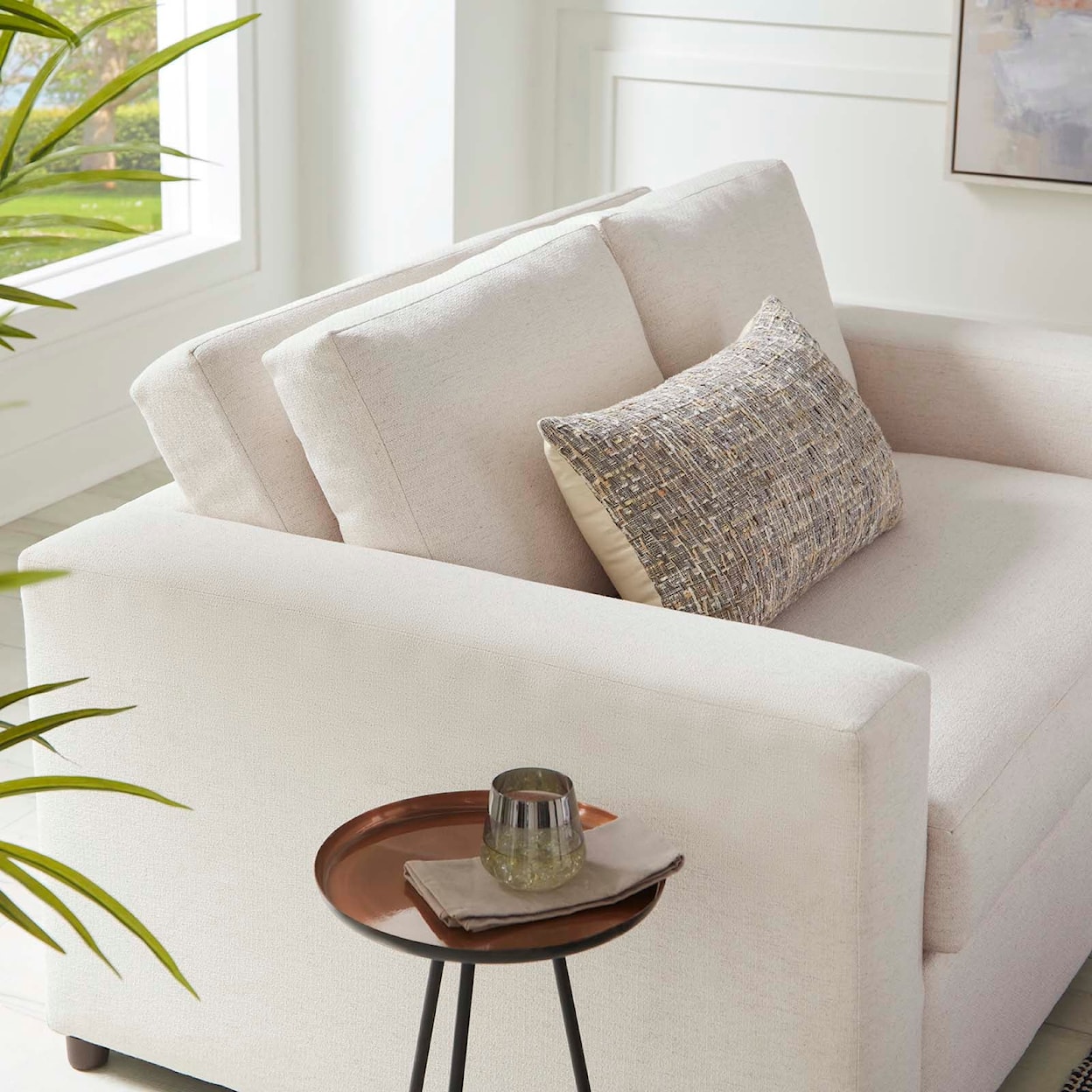 Modway Avendale Upscale Linen Blend Loveseat