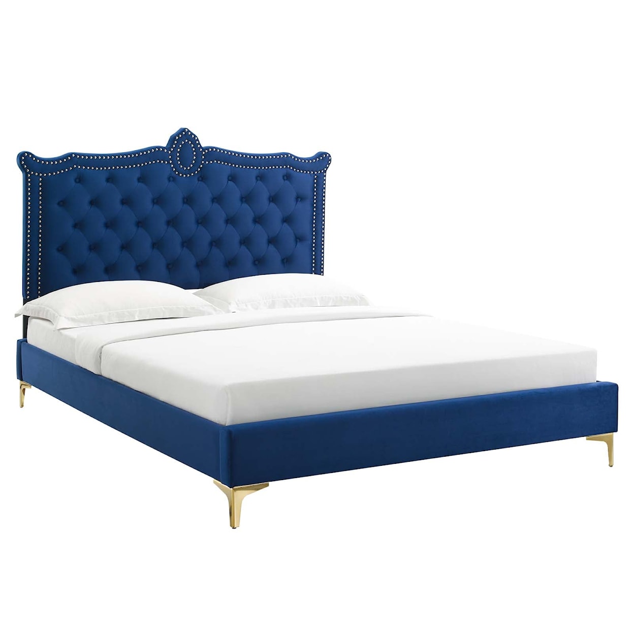 Modway Clara Clara Velvet Queen Platform Bed