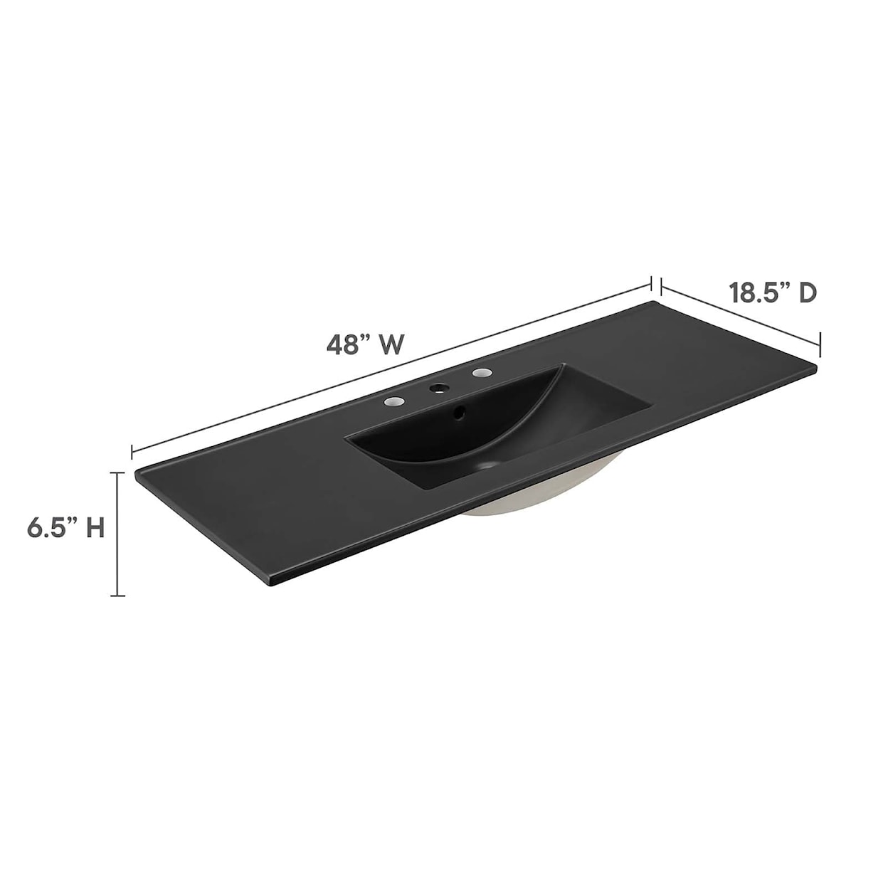 Modway Cayman Cayman 48" Single Basin Bathroom Sink