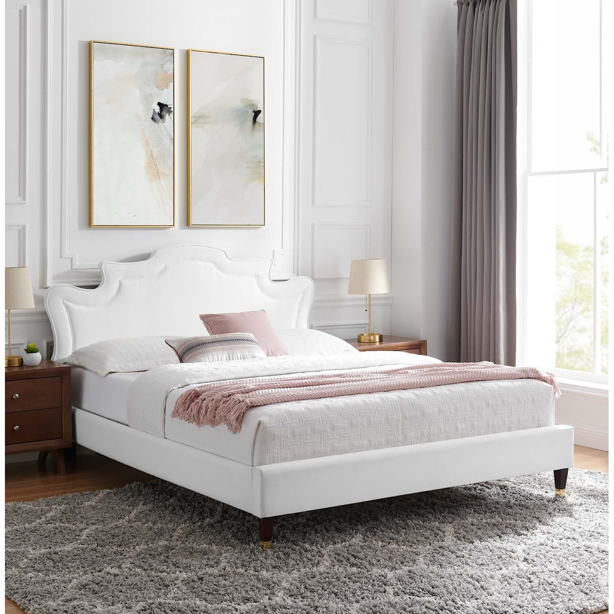 Modway Neena Neena Velvet Twin Bed