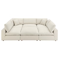 Commix Down Filled Overstuffed 6-Piece Sectional Sofa