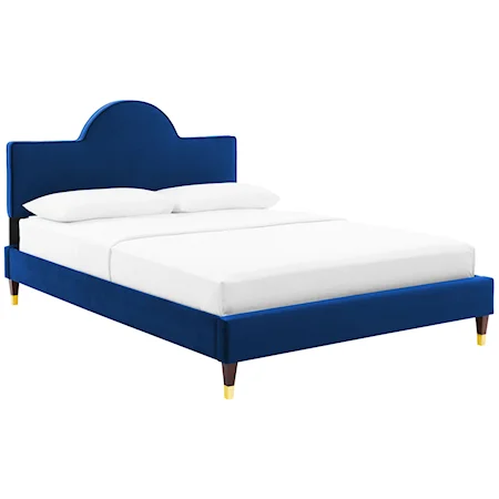 Aurora Velvet Queen Bed