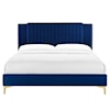 Modway Zahra Zahra Channel Velvet Twin Platform Bed