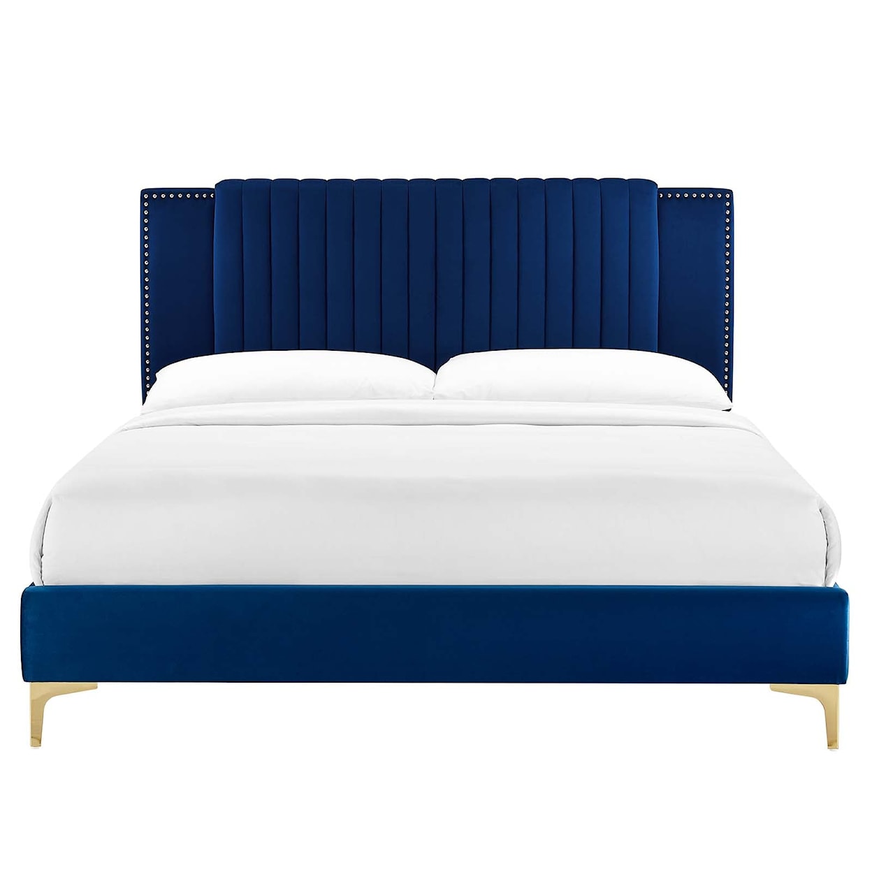 Modway Zahra Zahra Channel Velvet Twin Platform Bed