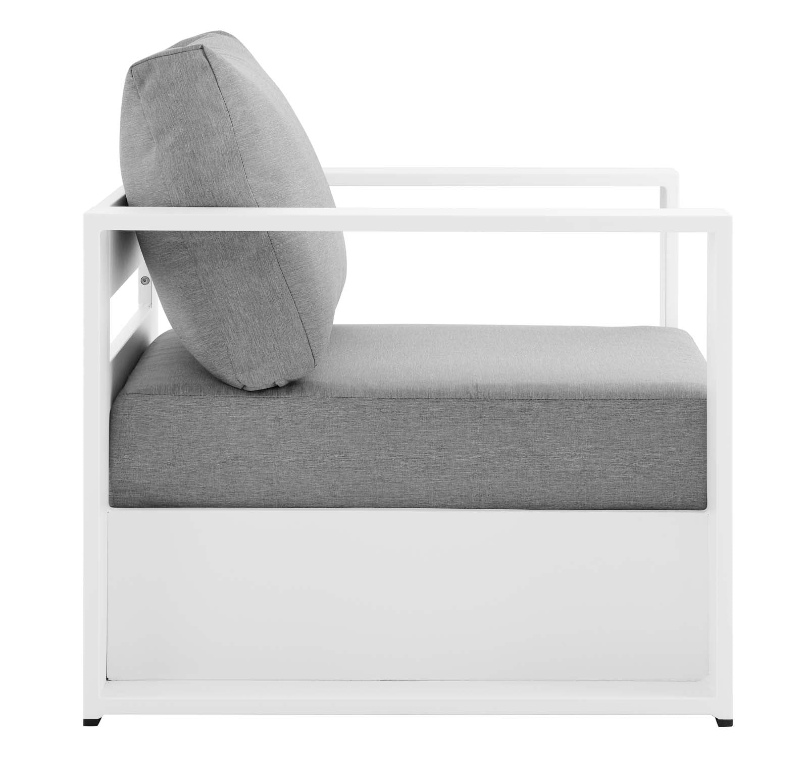 Modway Tahoe EEI5749WHIGRY Tahoe Outdoor Patio PowderCoated