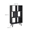 Modway Transmit Transmit 5 Shelf Wood Grain Bookcase