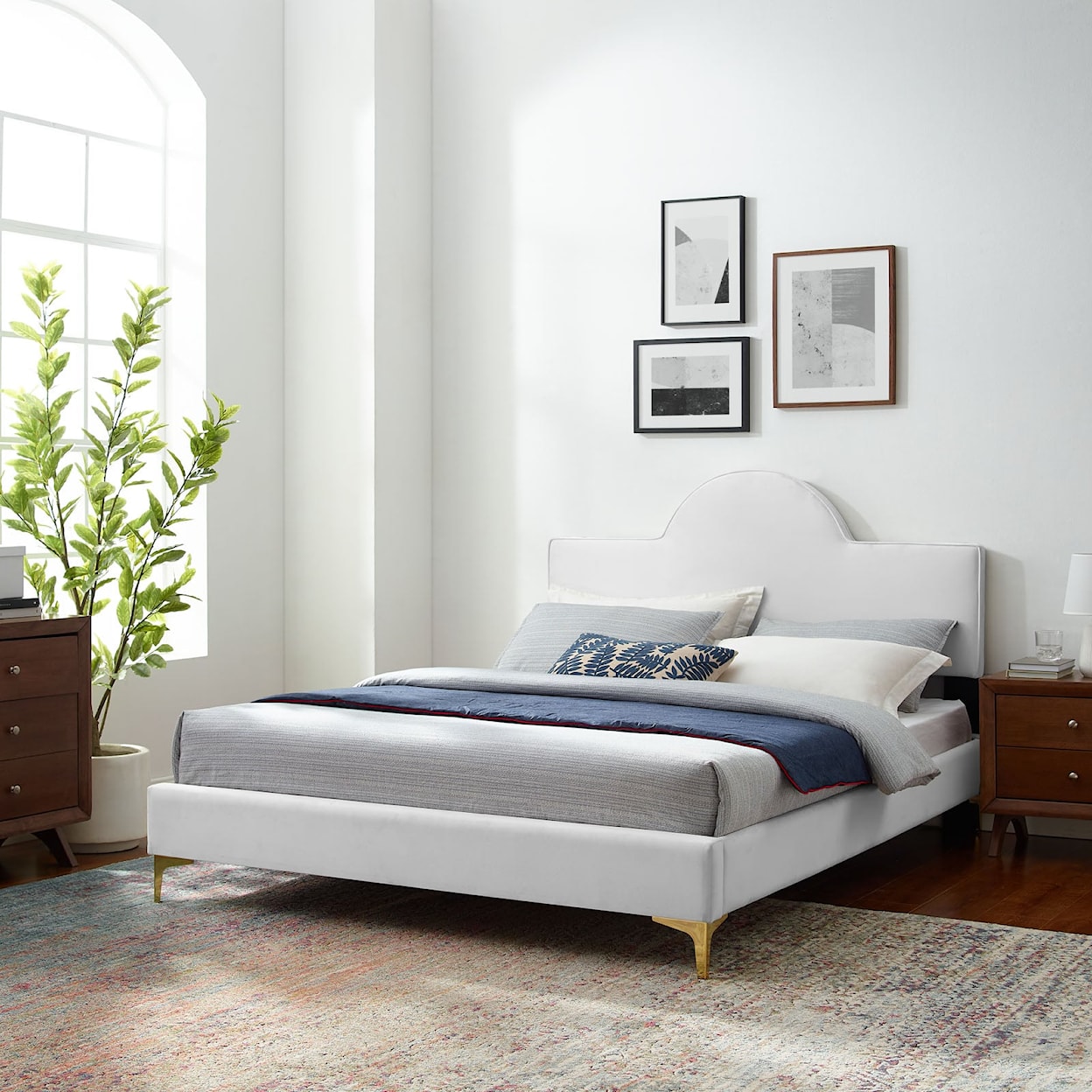 Modway Sunny Sunny Velvet Twin Bed