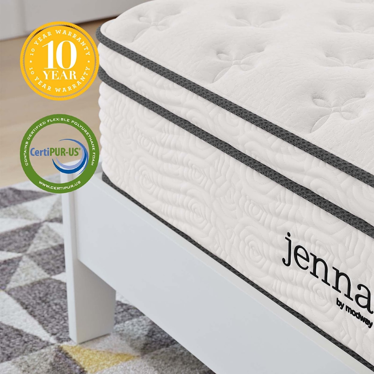 Modway Jenna Jenna 12" Innerspring and Foam Full Mattress