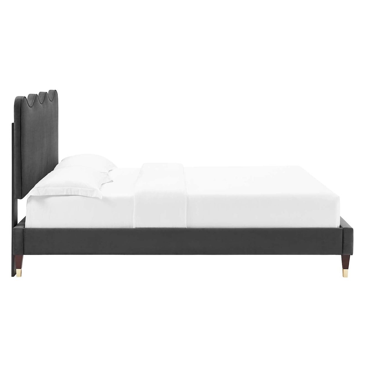 Modway Current Current Velvet King Platform Bed