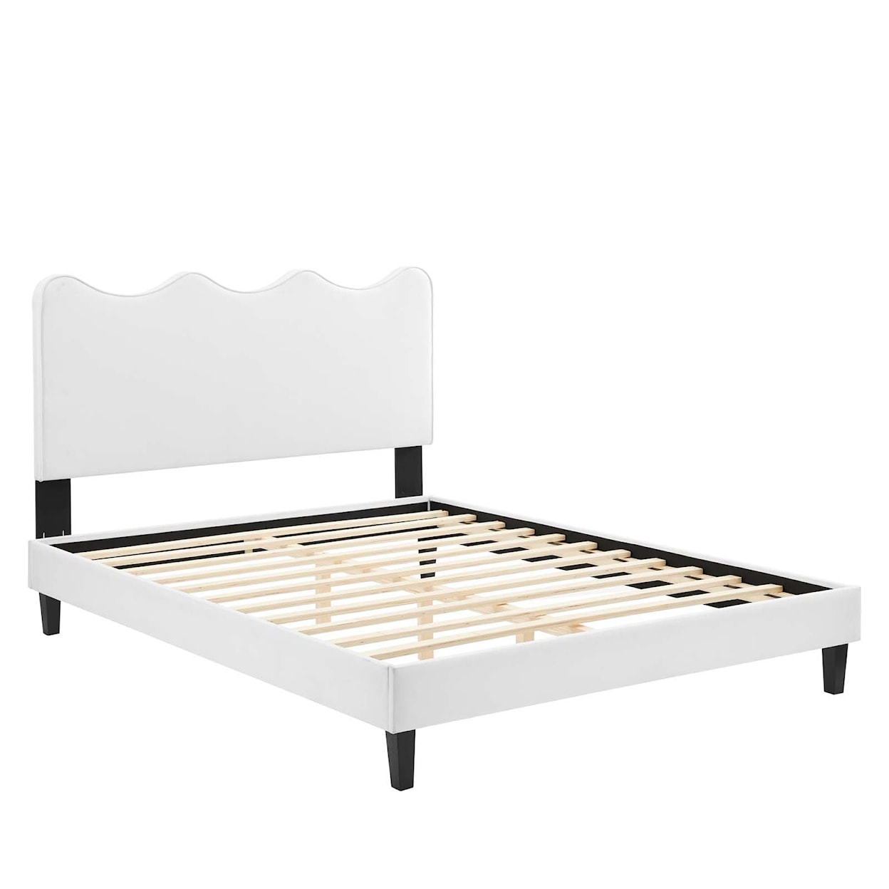 Modway Current Current Velvet Queen Platform Bed