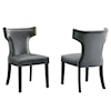 Modway Curve Curve Velvet Dining Chairs - Set of 2