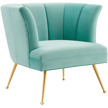 Veronica Channel Velvet Armchair