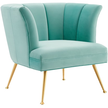 Veronica Channel Velvet Armchair