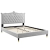 Modway Clara Clara Velvet Queen Platform Bed