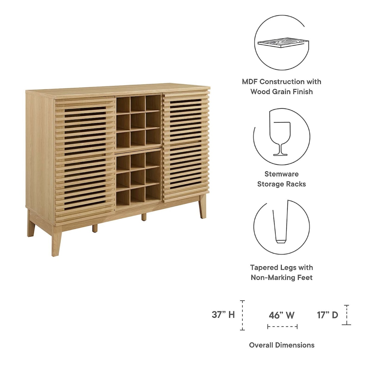 Modway Render Render Bar Cabinet