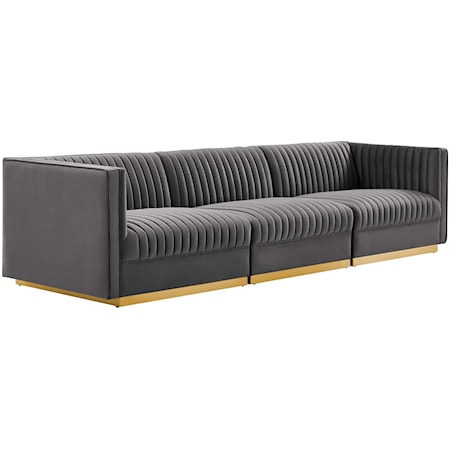 3-Seat Modular Sectional Sofa