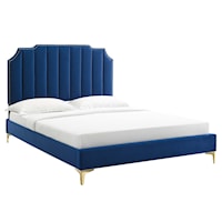 Colette Twin Performance Velvet Platform Bed