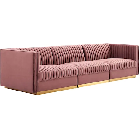 3-Seat Modular Sectional Sofa