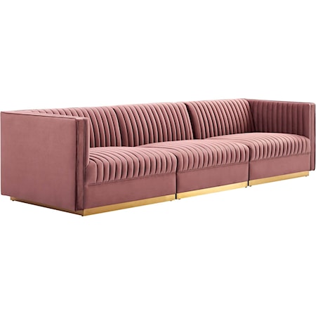 3-Seat Modular Sectional Sofa