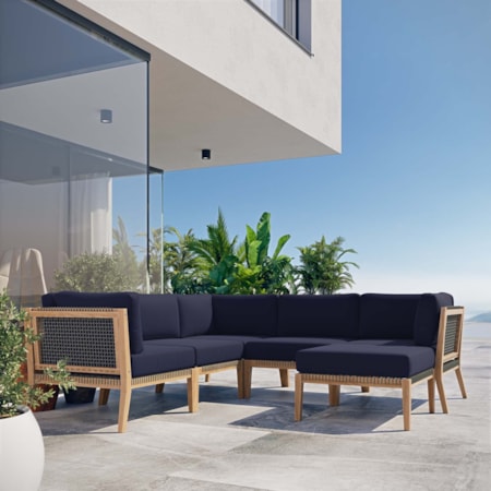 Outdoor Patio 6-Piece Sectional Sofa